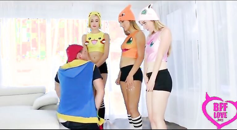 3 tiny teen poke mon girls fuck their master bfflove com