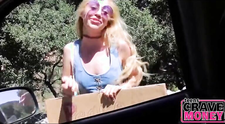 blonde teen hippie chick i picked up needs money