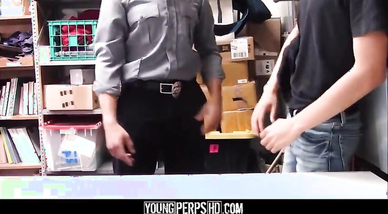 latino twink busted for possession by two black security officers