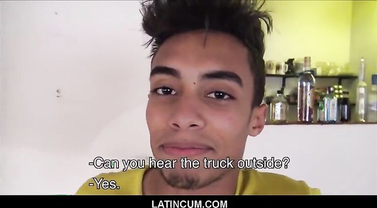 amateur latino twink with braces paid to have threesome with two straight guys