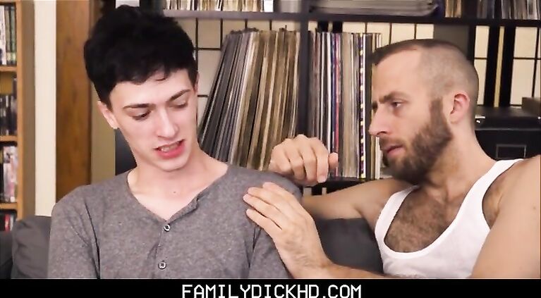 twink step s. and his step dad have sex during massage for sports injury