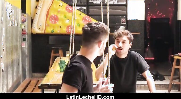 hot twink latino proves his age to bouncer by fucking him