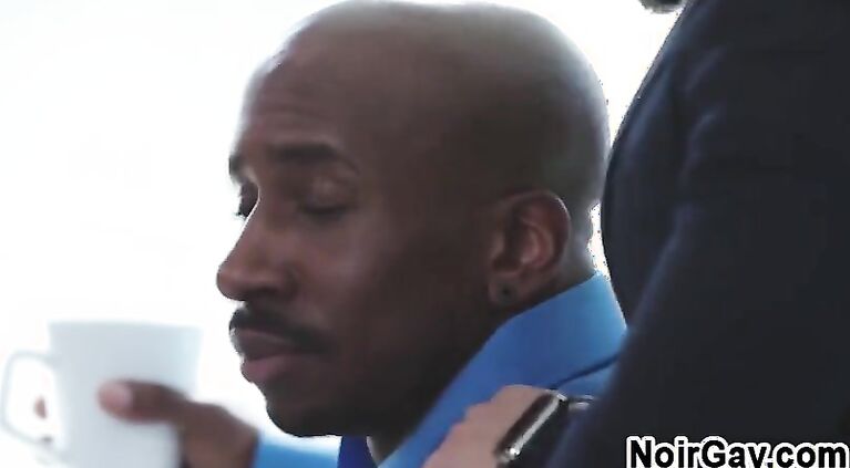 Latin twink seduces his big black stepdad