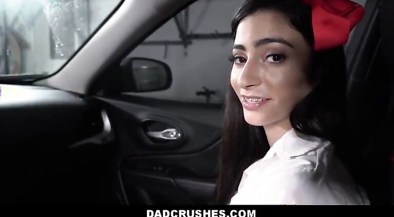 Hot Latina Teen Step d. With Braces Jasmine Vega Fucked By Step Dad In Back Seat Of His Car After She Is Caught Shoplifting Panties
