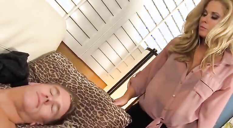 Milf blonde blackmailed by her s. with sex tape