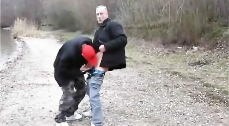 hot fuck on a cold day outside