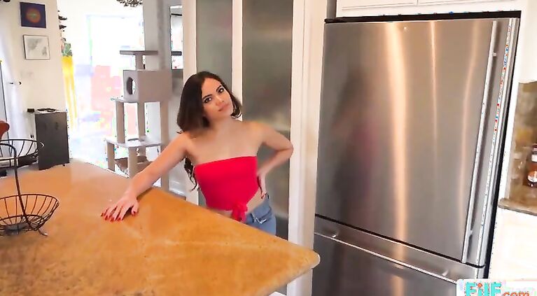 FILF - Messy Teen Keilani Kita Cleans Off Her f.'s Friend Big Cock