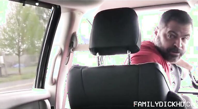 Bear Stepdad Punish Fucks Twink Stepson In Car Ride Home From School