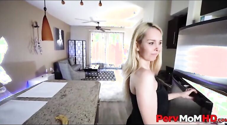 Horny Blonde MILF Step Mom Seduces Step s. In Kitchen Gets Fucked To Orgasm POV