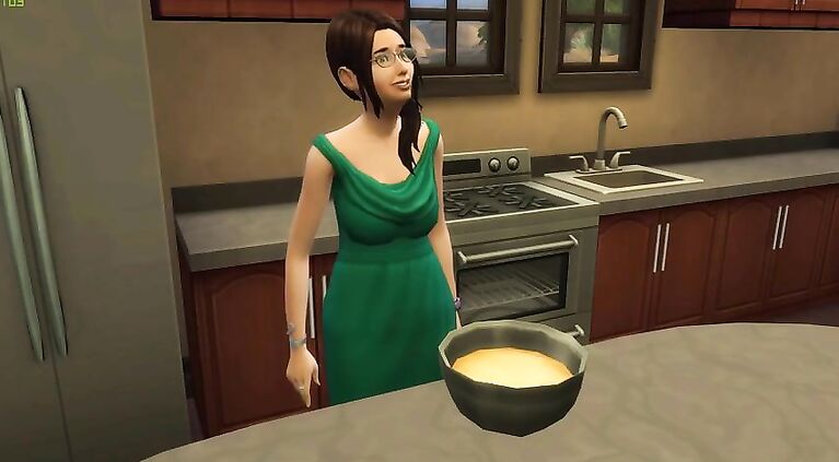 My Mom Have A Birthday Surprise For Me She offer Me A Cake And First Time I See And A Fuck A Pussy