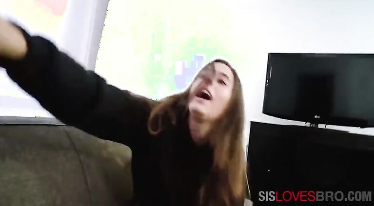 Remote Reaming With Teen Brunette Sister- Abbie Maley