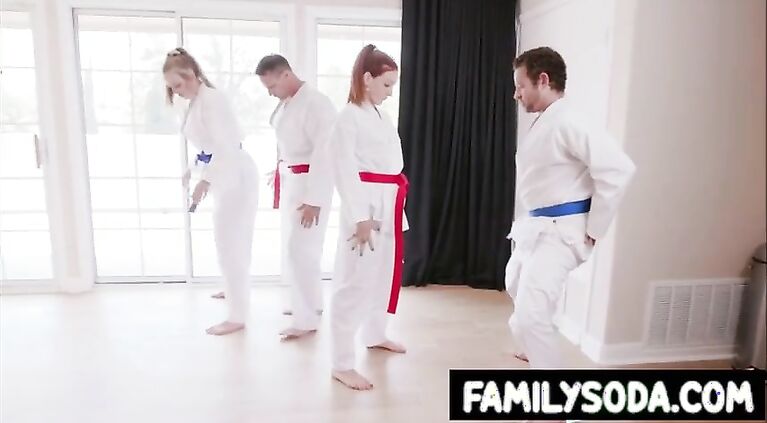 Dad and Daughters MMA training