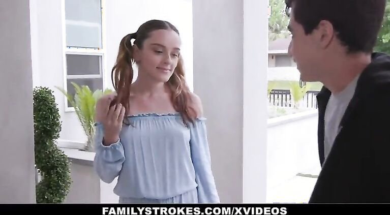FamilyStrokes - Stepdad Spanks And Fucks His Pig Tailed Stepdaughter (Lily Glee)