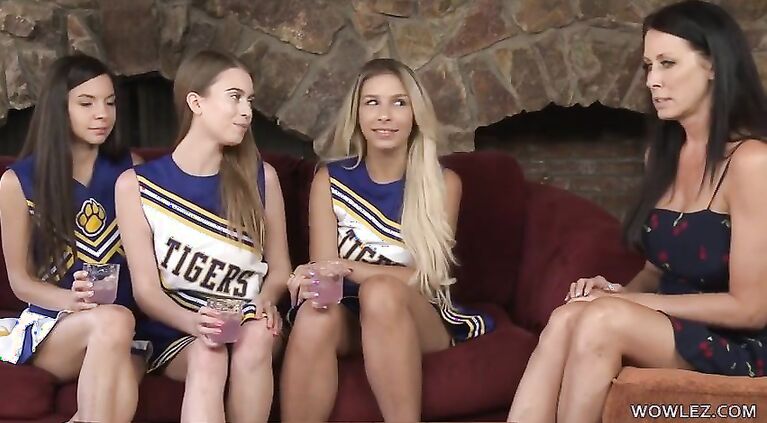 Mommy Reagan Foxx Fucks Her d.'s Cheerleader Friend