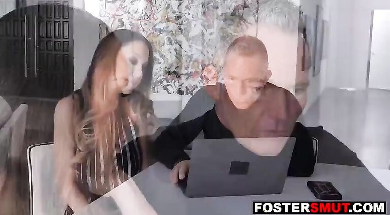 Mom and dad 3some fuck foster d. for stealing