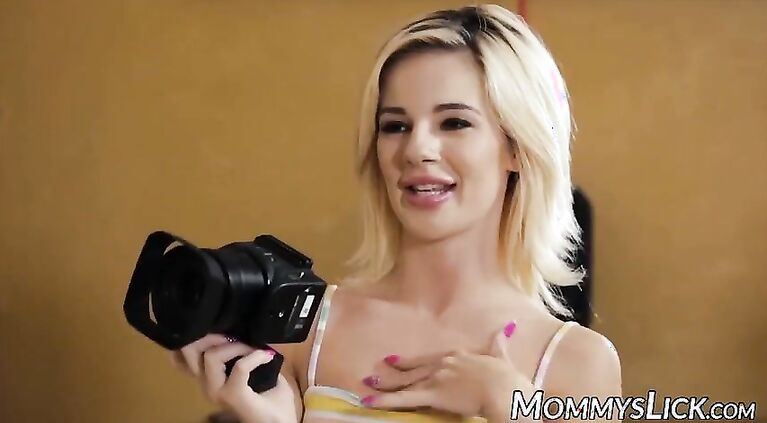 Wicked stepmom loves when her d. plays with her tits