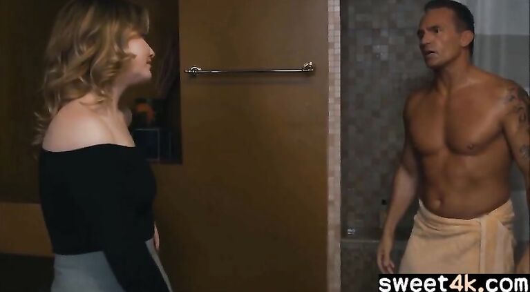 d. slips into her step-f.’s bathroom