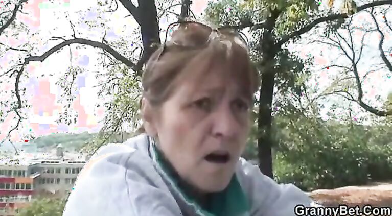 Granny getting picked up and screwed