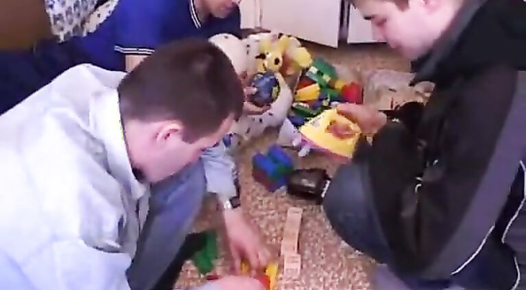 Marta fucks with the boys in her living-room