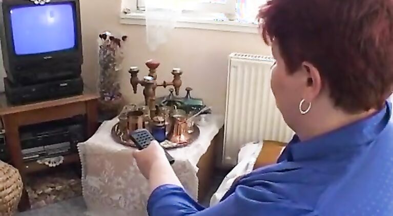 Chubby MILF Fucks The Cable Guy
