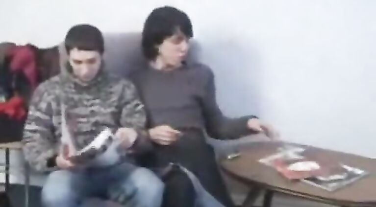 Russian crossdressers get bareback creampie