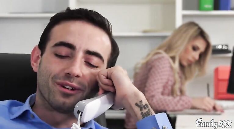 Natural Tits Carmen Caliente Gets Fucked In The Office By Her Stepbrother