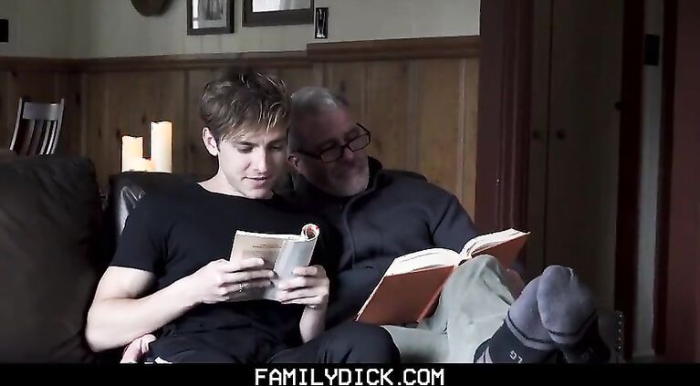 FamilyDick - Stepdad And StepGrandpa Spitroast A Horny Twink