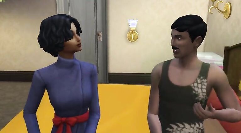 Ebony Family Father And Daughter