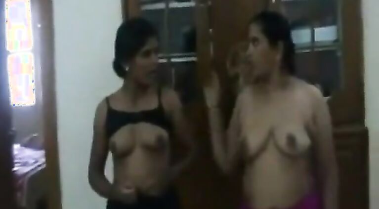 Indian Mom Joins Daughter in Threesome