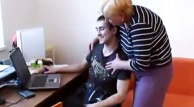 Grannys knockers turn the boy on so bad