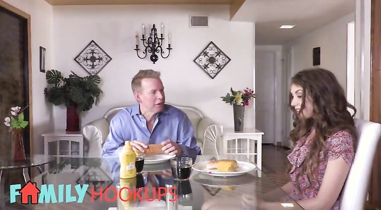 Family Hook Ups – Elena Koshka Distract Her Stepdad With Her Tight Teen Body