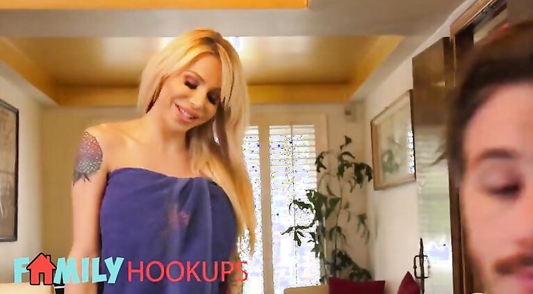 Family Hook Ups - Hot Milf Danielle Derek Asks Her Stepson For Help With The Hot Water In The Shower