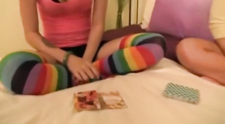 hot pnty job - domme makes man bend over and jerks him into panties