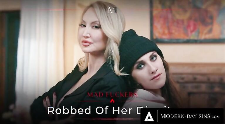 MODERN-DAY SINS - Kendra James Disciplines Teen Thief With WILD LESBIAN SEX!
