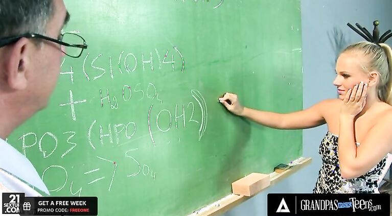 GrandpasFuckTeens Cute Teen Fucks Her Old Teacher In Exchange For Passing The Chemistry Exam