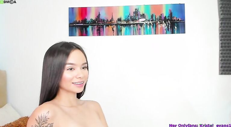 Beautiful 18 year old babe gets fucked in missionary after sucking dick and Footjob