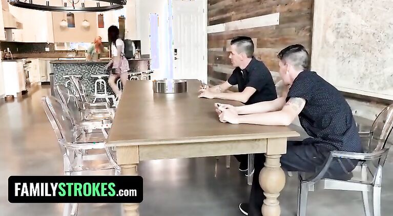 Family Strokes - Horny IdenticalTwins Whip Out Their Meaty Cocks On Leda Lotharios Angelic Face