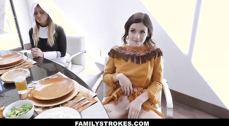 FamilyStrokes - Horny Step Each Other For Thanksgiving