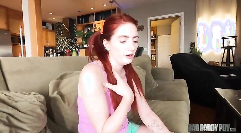 BadDaddyPOV - Slutty Redhead Stepdaughter Aria Carson is All Grown Up and Ready to Fuck