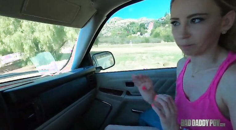 BadDaddyPOV - Hitchhiking Hottie Norah Nova gets her Creamy Twat Stuffed with Cock