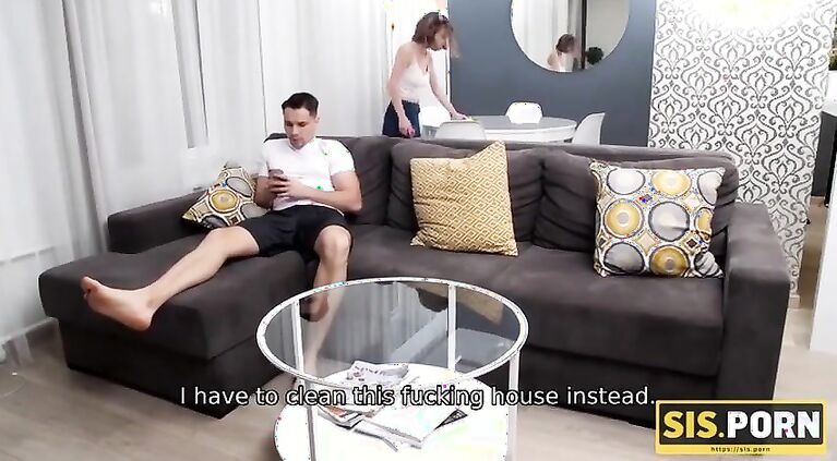 SIS.PORN. man obedient stepsister as cleaner and sex doll cause he is older