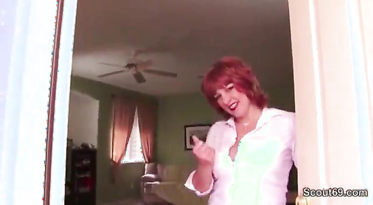 milf mother seduce young boy to fuck when husband away