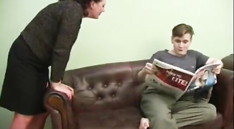 Russian Mature Olga with young boy 546496