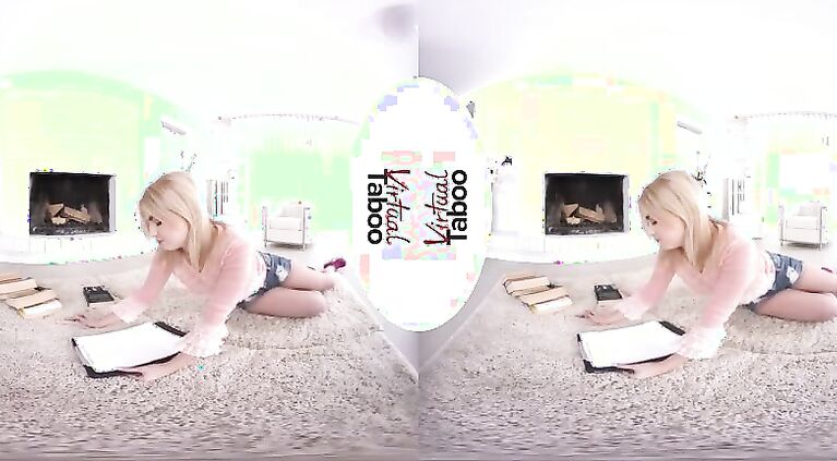 VIRTUAL TABOO - Beautiful Blonde Teen Feeding Her Pussy