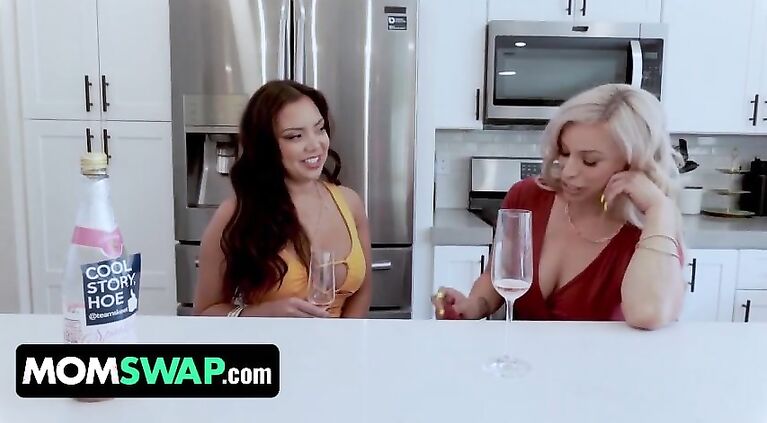 MomSwap - Big Titted Milfs Lory Lace And Demi Nova Get Their Tight Pussies Fucked By Their Stepsons