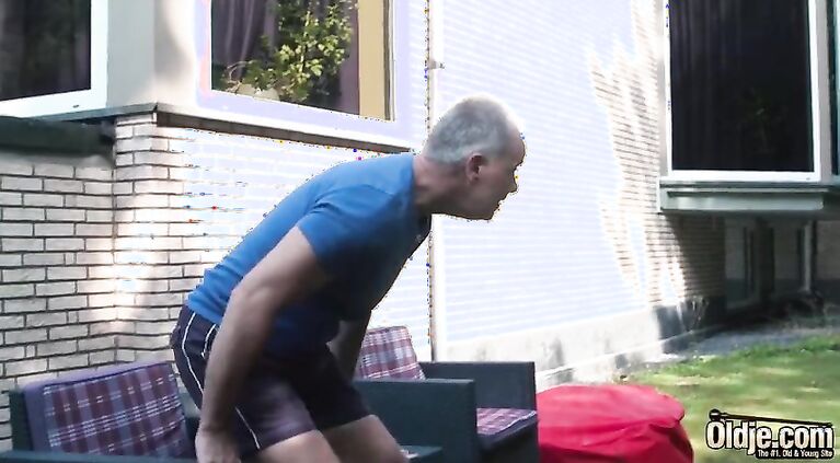 Teen nympho fucked hardcore in old and young video by grandpa