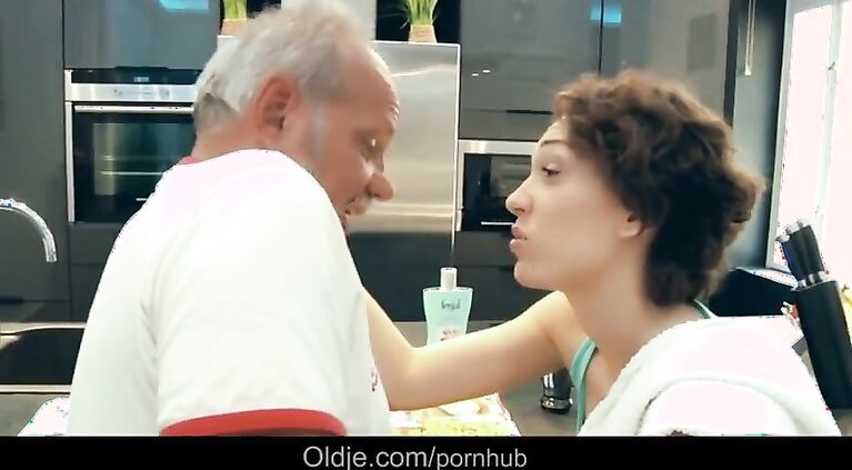 Pervert old geezer Attilla is fucking debauched babe Lily Labeau