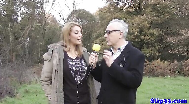 Curvy UK teen doggystyle fucked by grandpa