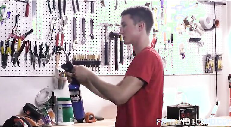 Young Fit Twink Stepson Fucked By Stepdad In The Garage