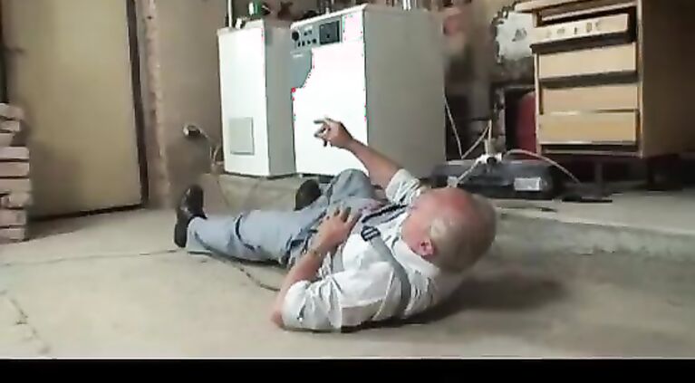 Granny masturbates while grandpa fucks a blonde teen